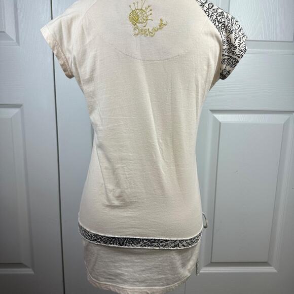 Desigual Multicolored Printed Floral Blouse Tunic Sz M - Picture 6 of 8